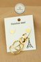 Steel Earring Set -Heart Hoop Earring Set 3 Pairs Hoop Steel Earrings - 3