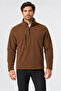 Unisex Polar Sweatshirt with Half Zipper, High Collar, Zippered Winter Fleece