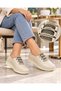 Women's Rubber Detailed Stoned Mother's Shoes Casual Shoes Ballerinas - 4