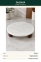Natural Marble Presentation Plate 25 cm Round Serving Plate with Wooden Stand Cake Stand Decorative - 6