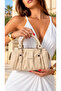 Women's Long Strap Silver Logo Luxury Design Hand and Shoulder Bag Size: 22 X 12 cm - 5
