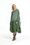 Khaki Appliqué Letter Asymmetric Sweater 19216