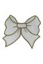 Gold Sim Embroidered Bow Patterned Linen Cocktail Napkin 15X16 cm Stylish Coffee Presentation Napkin 1 Piece - 2