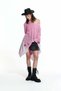 Pink Asymmetrical Paneled Sweater 19162 - 2