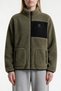 Women's Welsoft Plush Fleece Jacket with Full Zipper and 3 Pockets with Front Piece Detail