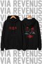 Stranger Things Printed Wide Fit Hoodie - 3-Thread Fleece Hood Lining with Rope Detail