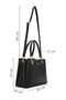 Women's Black Long Strap Shoulder Bag Ab150001Sf - 5
