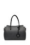 Women's Black Long Strap Printed Shoulder Bag Ab150003Sb - 7
