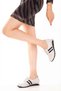 Double Striped Sports Shoes Sneaker White Black - 2