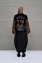 Black Tan Leather and Fur Look Jacket 18143 - 5