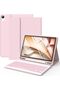 Case for iPad Air 11"(/M4/M3) 2024-2026, Keyboard Cover with Pen Holder, Wireless Bluetooth Pink