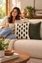 Melodi Punch Embroidered 2-Piece Throw Pillow Cover Set |   Zippered 42X42 cm |   Modern Sofa Throw Pillow with Pattern, Decorative - 4