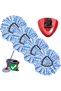 Mop Head Replacement, 4 Pcs Spin Mop Replacement Head Compatible with O Cedar RinseClean Dual System - 2