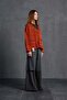 Brown Orange Slogan Oversize Cardigan 18062 - 7