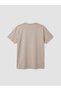 Beige crew neck soft touch women's t-shirt - 7