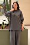 Bead Embroidered Tunic Pants Modal Set - 3
