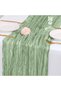 10"×35" Blue Cheesecloth Table Runner, Sheer Gauze Boho Rustic Table Cloth, Washable Table Decor for