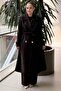 Double-Breasted Collar Trok Detailed Trench Coat - 2