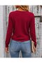    Women's Long Sleeve V-Neck Knitwear Blouse - 3