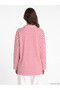 Özmarka New Season Red Striped Oversize Women's Sweatshirt Tunic - 4
