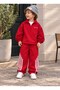 La'ciel paris striped parachute fabric red suit-20134