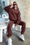 Brown Fetch Series 6 Tracksuit Set - Printed Oversize Hoodie - 2