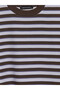 Özmarka New Season Blue Striped Oversize Women's Sweatshirt Tunic - 7