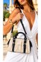 Women's Long Strap Silver Logo Luxury Design Hand and Shoulder Bag Size: 22 X 12 cm - 4