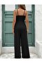 Women's Rope Strap V-Neck Long Aerobin Jumpsuit with Belt at the Waist - 5
