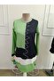 Women's long sleeve crew neck multicolor modal tunic dress - 4