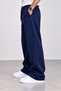 Men's (Winter Hooded) Sweatpants Navy Blue Comfortable Loose Leg Casual Use - 2