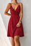 Women's Strappy Double-Breasted Collared Short Janjan Dress - 3