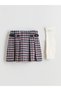 Alita City Lcw Kids Navy Blue Flannel Plaid Short Girls' Skirt with a Difference