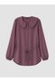 Ozmarka New Season Plum Baby Collar Modal Blended Women's Shirt Tunic - 5