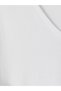 Lcwaikiki Curve White Large Size 100% Cotton Women's T-Shirt - 4