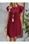 Women's Short Sleeve Crew Neck Ruffle Short Wrap Dress - 3