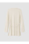 Özmarka New Season Beige Soft Touch Women's Sweatshirt Tunic - 6
