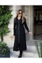 Women's long sleeve maxi viscose two-thread dress with front zipper - 2