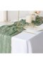 4m Cheesecloth Table Runner, Green Wedding Table Runner, 90x400 cm Boho Gauze Table Runner, Rustic S - 3