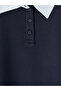 Lcw Everyday Navy Blue Polo Collar Women's T-Shirt - 6