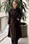 Double-Breasted Collar Trok Detailed Trench Coat