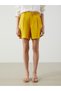 Two Mt Shop Quality Lcwaikiki Classic Yellow Standard Fit Women's Shorts - 2