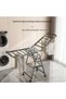 Clothes Drying Rack, Foldable 3-Tier Laundry Hanger, Movable Clothes Rack with Height-Adjustable Win - 2