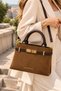 Women's New Season Stylish Buckle Suede Fabric Luxury Design Hand and Shoulder Bag Shopper 348026Vb