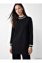 Ozmarka New Season Black Stripe Detailed Soft Touch Women's Sweatshirt Tunic - 2