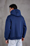 KAPÜSONLU BASIC SWEATSHIRT INDIGO MAVİSİ - 2
