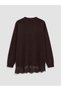 Lcw Modest Brown Crew Neck Lace Detailed Women's Knitwear Tunic - 7