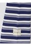 Navy Blue Polo Collar Striped Women's Sweatshirt Tunic - 5