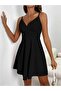 Women's Imported Crepe Dress with Rope Straps and Double-Breasted Collar - 4