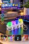 4-Piece Illuminated Keyboard Keychain Mechanical Key Click Sound Stress Toy Fidget